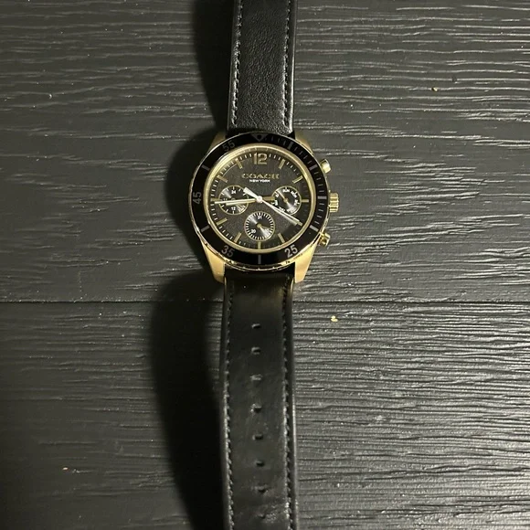 Coach Black and Gold Chronograph Watch - Picture 6 of 6